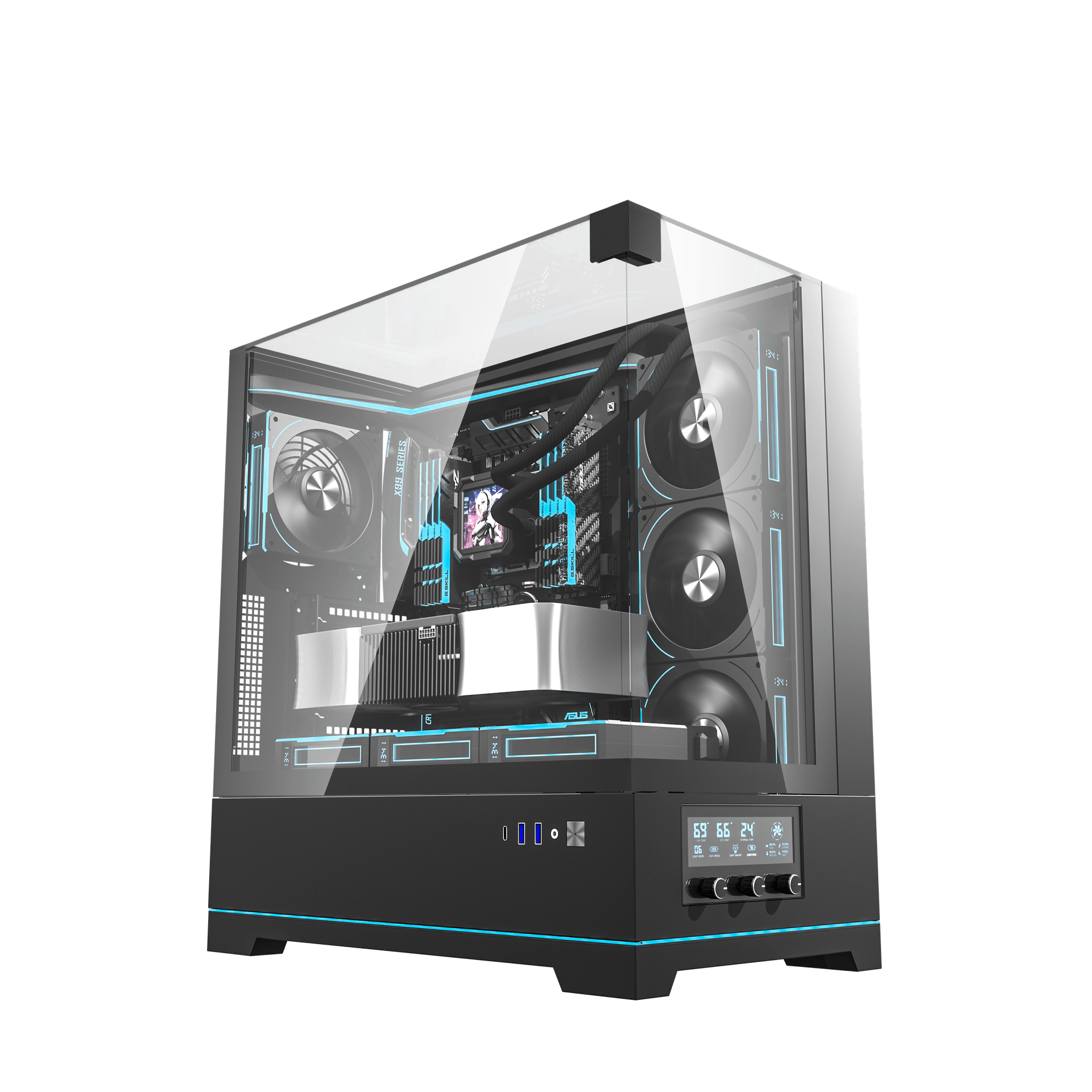 Thùng máy DARKFLASH DY450 PRO ATX - Black - ảnh 2